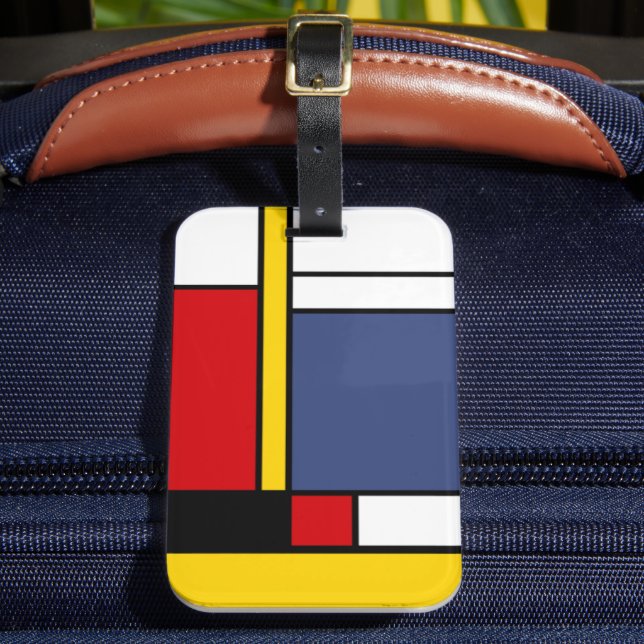 Modern Abstrakt-design i Mondrian Stil Bagagebricka (Framsida Insitu 2)