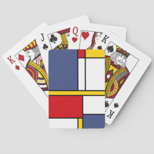 Modern Abstrakt-design i Mondrian Stil Casinokort
