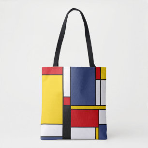 Modern Abstrakt-design i Mondrian Stil Tygkasse