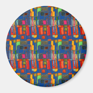 Modern abstrakt design med kort färgad magnet