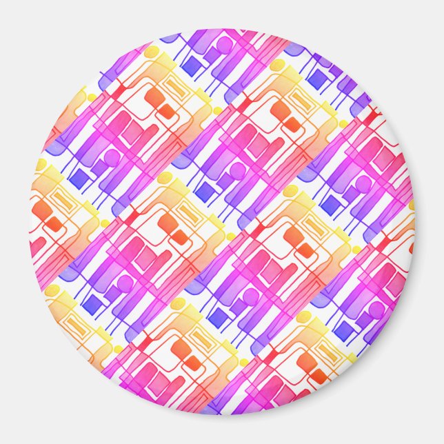 Modern abstrakt design med kort färgad magnet (Framsidan)