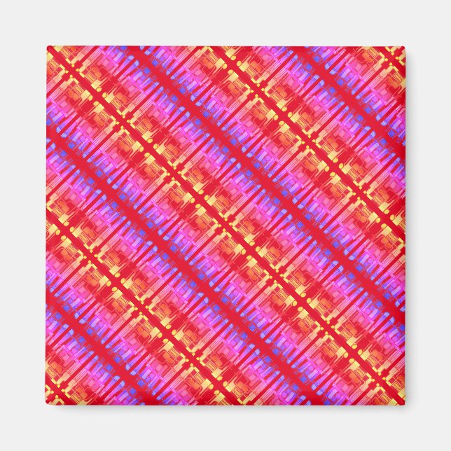 Modern abstrakt design med kort färgad magnet (Framsidan)