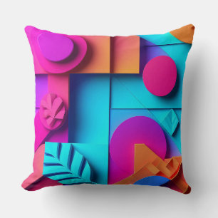 Modern abstrakt design med livfulla färger kudde
