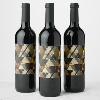 Modern abstrakt design vinflaska etikett
