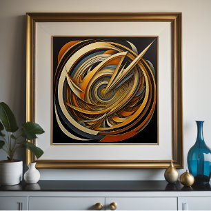 Modern abstrakt designterminism X Poster