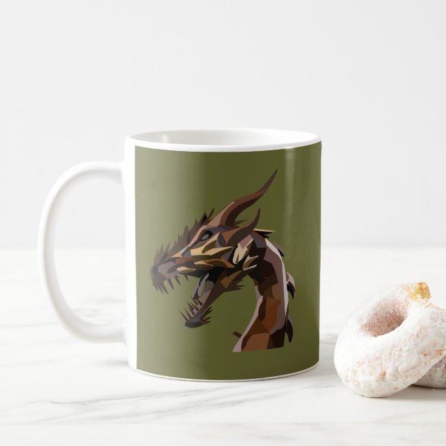 Modern Abstrakt Dragon Kaffemugg (Med munk)