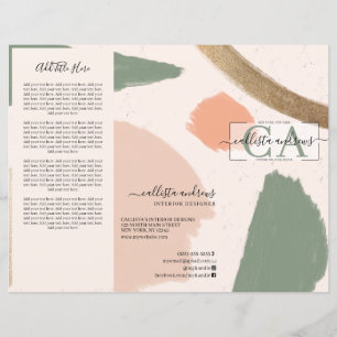 Modern Abstrakt Earth Tones Guld Brochure