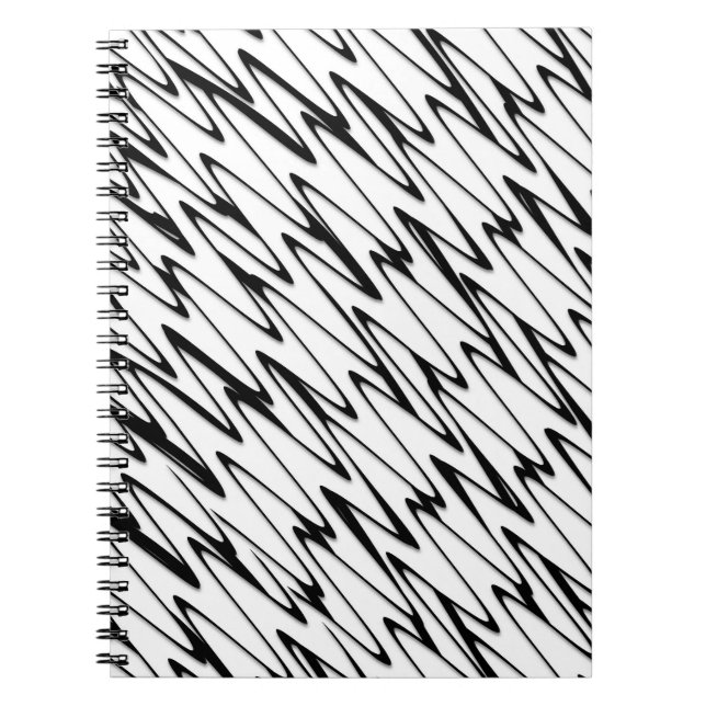 Modern Abstrakt Energy Line Art Anteckningsbok (Framsidan)