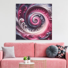 Modern Abstrakt Enkel Virvlande Rosa och Lila