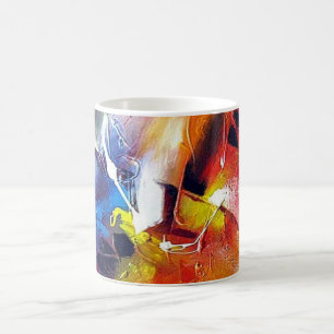 Modern Abstrakt Expressionism - målningsmall Kaffemugg
