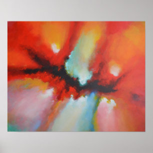 Modern abstrakt ExpressionismAcrlylic målning Poster