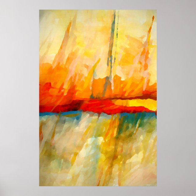 Modern Abstrakt Expressionist Painting Art Poster (Framsidan)
