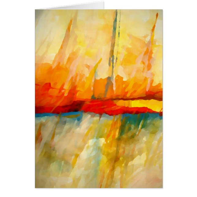 Modern Abstrakt Expressionist Painting Hälsningskort (Framsidan)