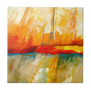 Modern Abstrakt Expressionist Painting Kakelplatta