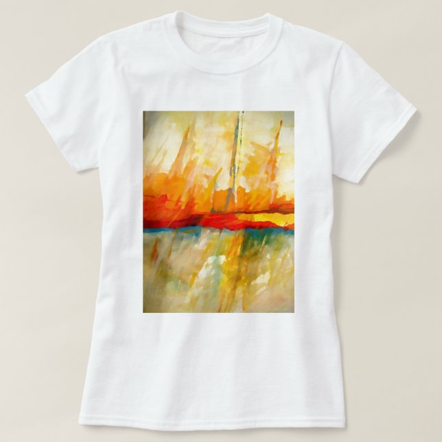 Modern Abstrakt Expressionist Painting T-shirt (Design framsida)