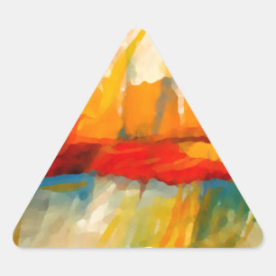 Modern Abstrakt Expressionist Painting Triangelformat Klistermärke