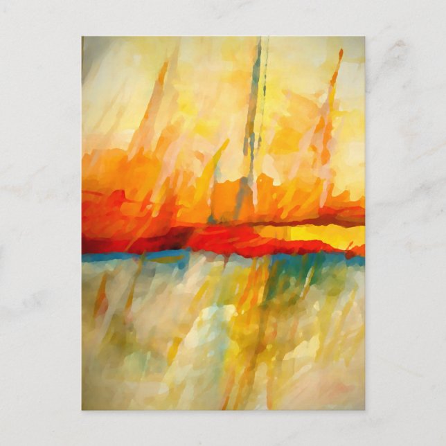 Modern Abstrakt Expressionist Painting Vykort (Framsida)
