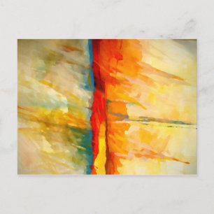 Modern Abstrakt Expressionist Painting Vykort