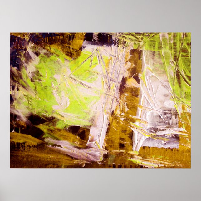 Modern Abstrakt Expressionist Poster Skriv ut (Framsidan)