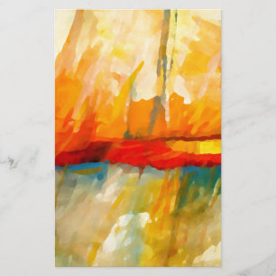 Modern abstrakt expressionistisk målning brevpapper