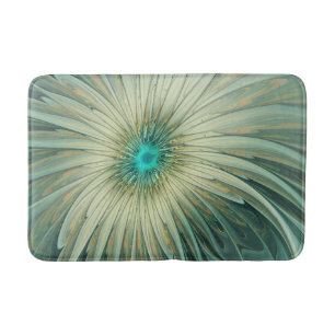 Modern Abstrakt Fantasy Flower Turquise Wheat Badrumsmatta