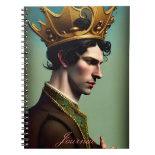 Modern Abstrakt Fantasy Male Journal Anteckningsbok