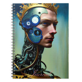 Modern Abstrakt Fantasy Male Journal Anteckningsbok