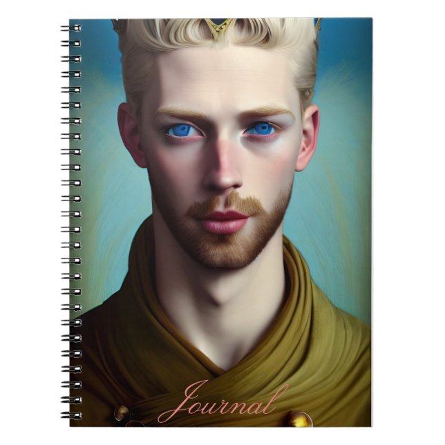 Modern Abstrakt Fantasy Male Journal Anteckningsbok (Framsidan)