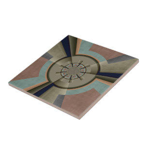 Modern Abstrakt Färg Harmony Fractal Art Graphic Kakelplatta