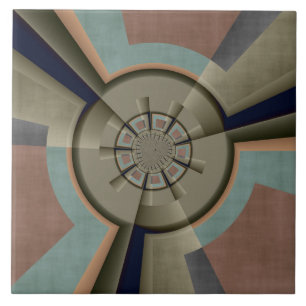 Modern Abstrakt Färg Harmony Fractal Art Graphic Kakelplatta