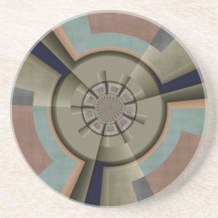 Modern Abstrakt Färg Harmony Fractal Art Graphic Underlägg