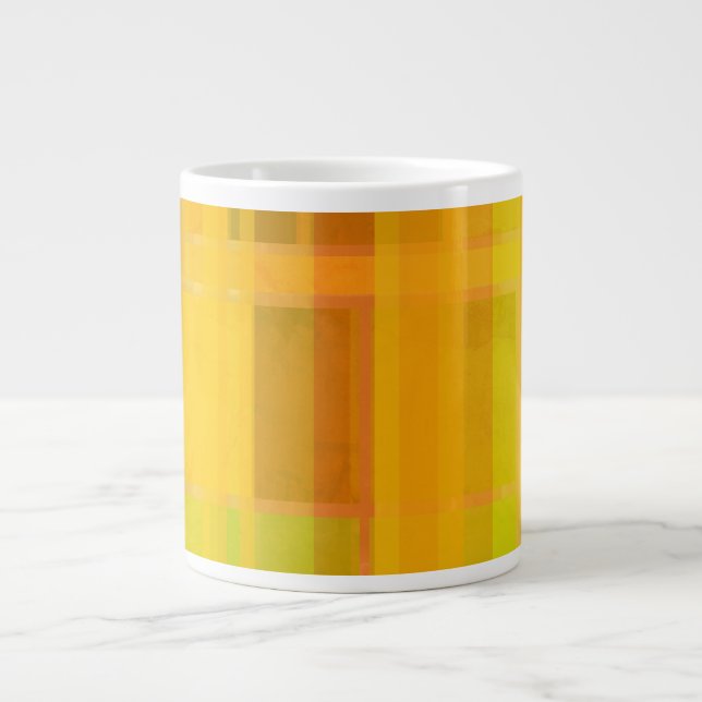 Modern Abstrakt | Färgämnet citrus Färg Jumbo Mugg (Framsidan)