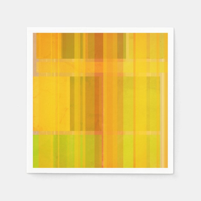 Modern Abstrakt | Färgämnet citrus Färg Pappersservett (Framsidan)