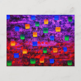 Modern Abstrakt Färgfull akryl-målning Vykort