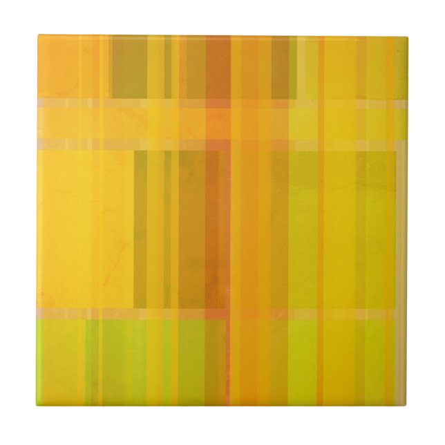 Modern Abstrakt | Färgglada Citrusfärger Kakelplatta (Framsidan)