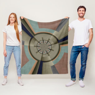 Modern Abstrakt Färgharmoni Fraktal Artgrafik Fleecefilt