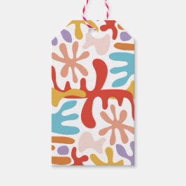 Modern Abstrakt färgstark Presentetikett