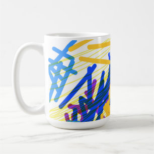Modern Abstrakt Festiv Splash  Kaffemugg
