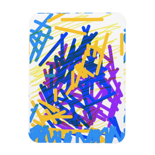 Modern Abstrakt Festlig Målarstänk  Magnet (Vertikal)