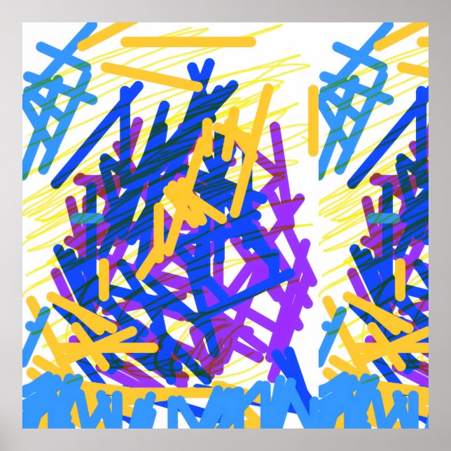 Modern Abstrakt Festlig Målarstänk  Poster (Framsidan)
