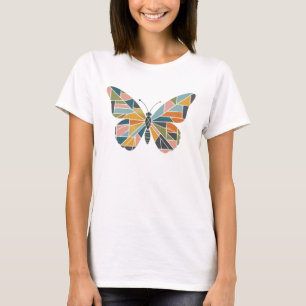 Modern Abstrakt Fjäril - Rent Lapptäcke Design T Shirt