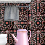 Modern Abstrakt för den moderna Snyggten Ro Guld o Kakelplatta<br><div class="desc">Snyggt och modern dekorativ design i ro guld och svart.</div>