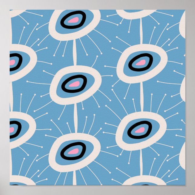 Modern abstrakt för det kommande medelårhundradet poster (Framsidan)