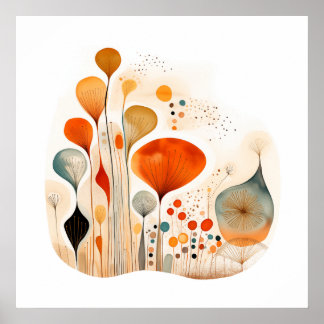 Modern abstrakt för fusionsvätskefärg poster