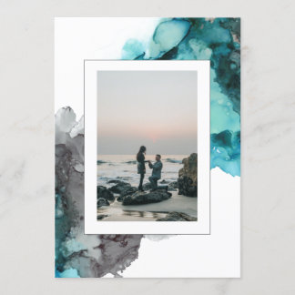 Modern Abstrakt för inbjudan till fotobröllop