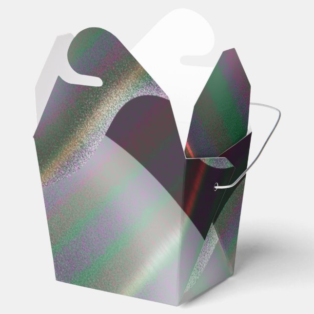 Modern abstrakt för kvicksilvervätskor i silver presentaskar (Öppnad)