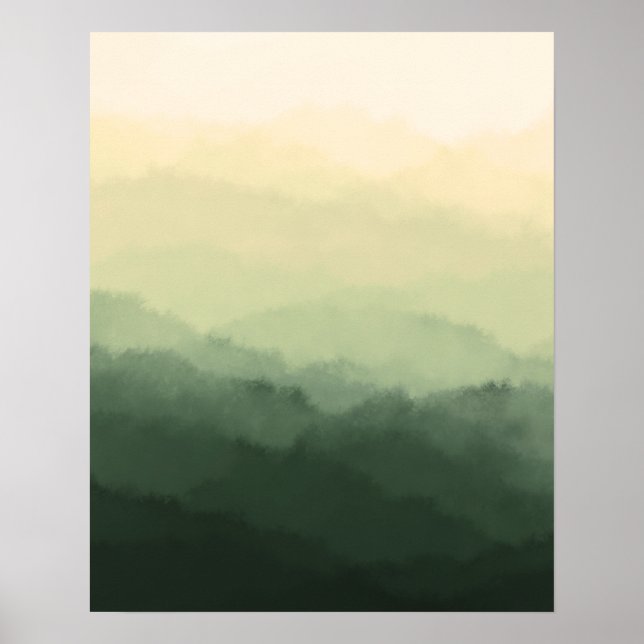 Modern Abstrakt för lågkvalitativa bergsområden i  Poster (Framsidan)