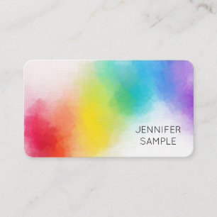 Modern Abstrakt för Rainbow Färg Elegant Visitkort