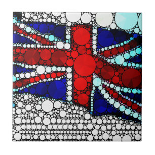 Modern Abstrakt Förenade kungariket British Flagga Kakelplatta