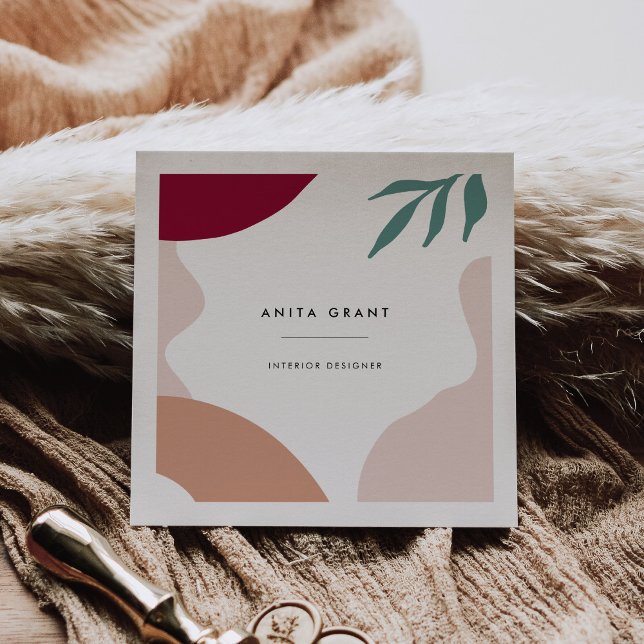 Modern abstrakt formar contemporary fyrkant fyrkantigt visitkort (Skapare uppladdad)